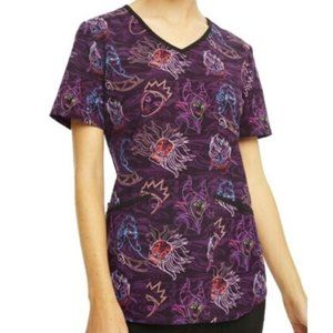 Srubstar Women's Disney Villains Scrub top. Size XL